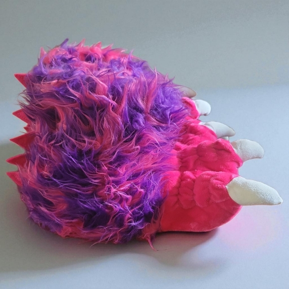 Lazy One Monster White Claw Paw Pink Halloween Costume Night Time Cozy Slippers - Picture 12 of 16